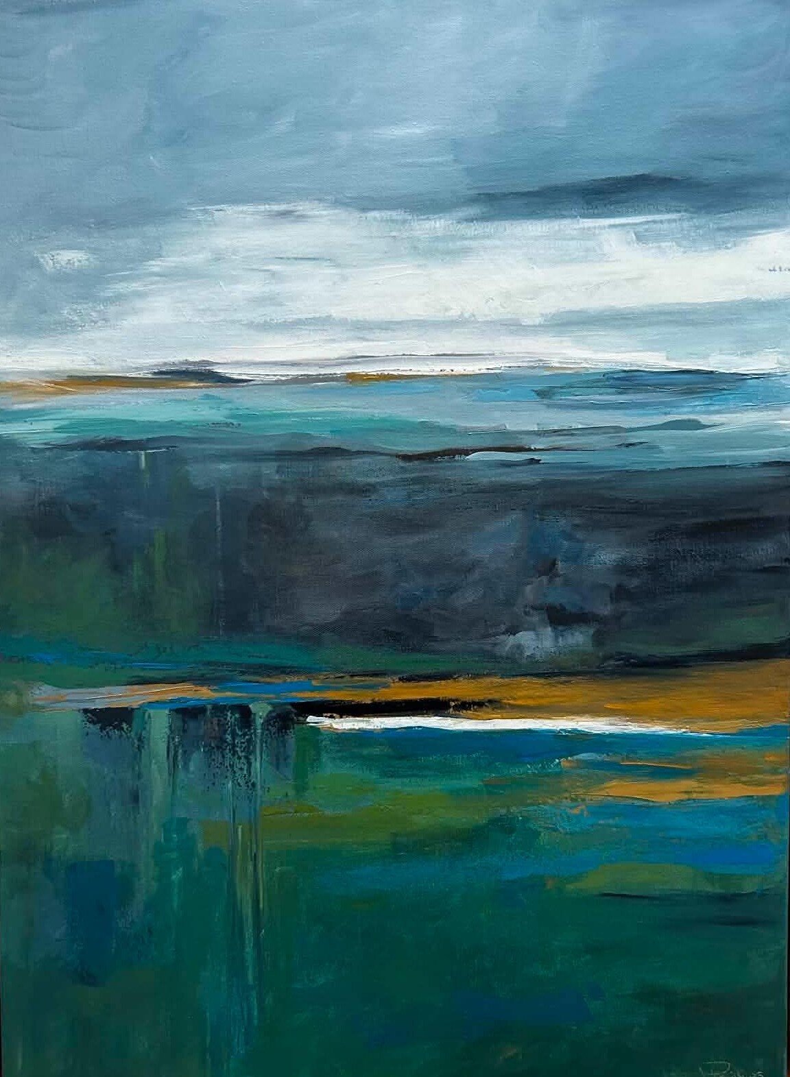 Tidal — painting by Jenny Phillips, featured on her business card